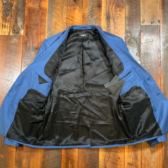 The Kooples Paris Blue Wool Blend Slim Fit Blazer Men’s 54 NWT - Picture 3 of 6